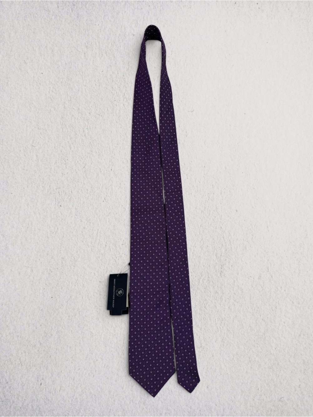 Hart Shaffner Marx Purple Microdot Silk Tie